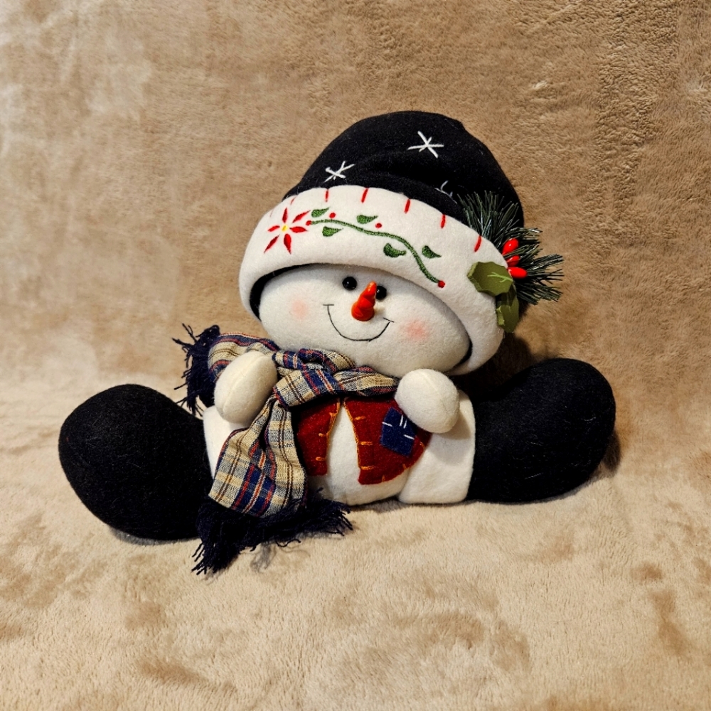 Christmas Holiday Weighted Snowman Plush
